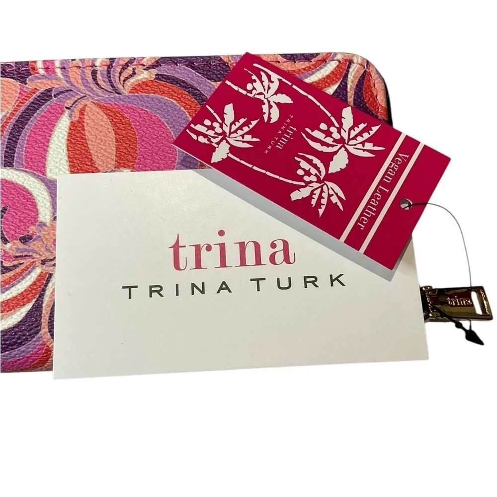 Trina Turk Large Zip Around Wallet in Sea Anemone